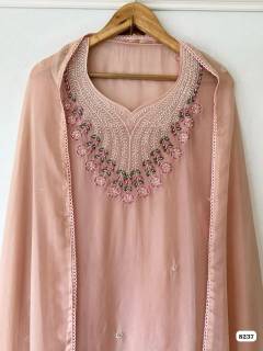Pure Glass Organza Unstitched Suits Wholesale from Surat – DCPL Suits