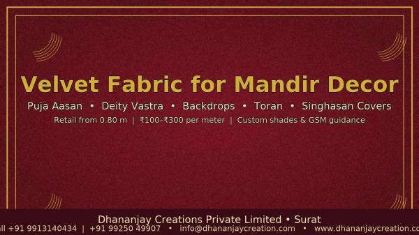 Velvet Fabric For Mandir Uses Guide