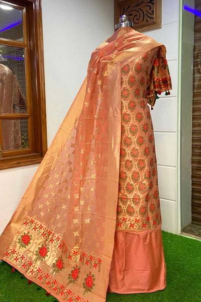 Banarasi Silk Unstitched Suit Manufacturers in Surat