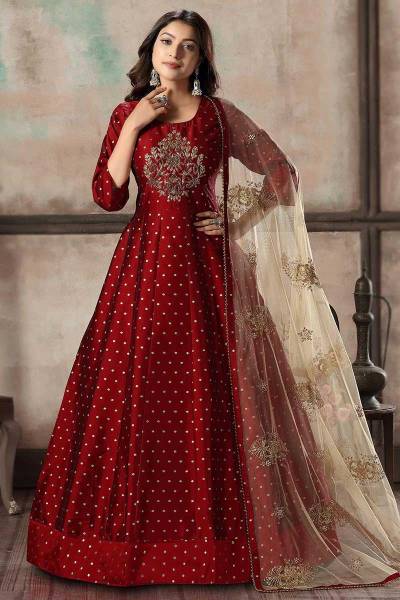 Bridal Anarkali Unstitched Suit Manufacturers in Surat
