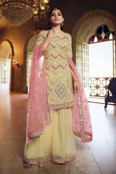 Gharara Unstitched Suit Fabric Manufacturers in Surat