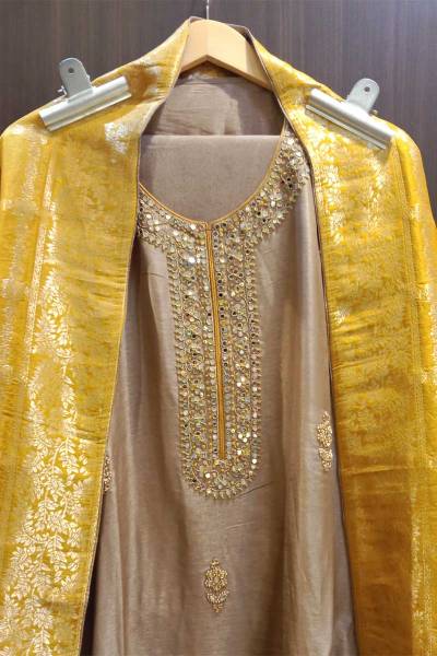 Ladies Silk Unstitched Suit Manufacturers in Surat