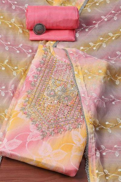 Organza Unstitched Suits Manufacturers in Surat