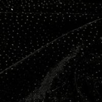 0.80 Meter Midnight Black Sparkle Velvet Fabric for Blouse & Craft Projects  in Surat