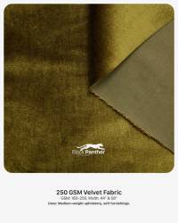 250 GSM Velvet Fabric GSM 180 to 250 Width 44 Inch and 58 Inch for Upholstery Soft Furnishings  in Surat