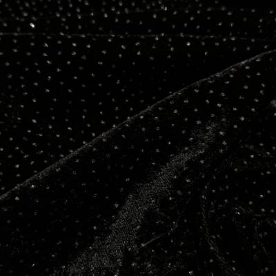 3 Meter Classic Black Sparkle Velvet Fabric for Unstitched Designer Creations Manufacturers in Calangute