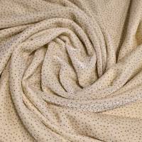 3 Meter Premium Cream Sparkle Velvet Fabric for Unstitched Dresses, Kurtis & Designer Wear  in Surat