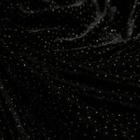 5 Meter Premium Onyx Black Sparkle Velvet Fabric for Designer Fashion Wear  in Surat