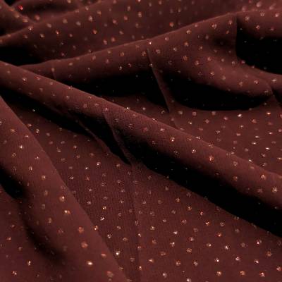 5.5 Meter Maroon Sparkle Georgette Fabric 44 Inch Width for Saree, Gown, Lehenga & Craft Use Manufacturers in Surat