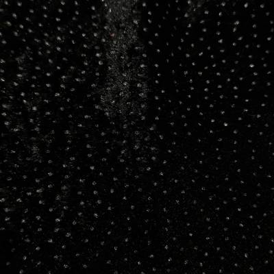 6.05 Meter Ebony Black Sparkle Velvet Fabric for Premium Occasion Wear Manufacturers in Calangute