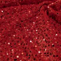 7.05 Meter Crimson Luxe Sequin Velvet Fabric for Grand Occasion Wear  in Surat