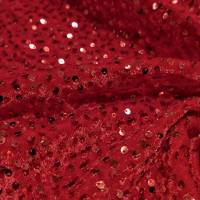 7.25 Meter Royal Ruby Sequin Velvet Fabric for Designer Couture  in Surat