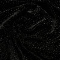 7.45 Meter Royal black Sparkle Velvet Fabric for Luxury Designer Wear  in Surat