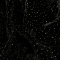 7.65 Meter Galaxy Black Sparkle Velvet Fabric for Premium Designer Wear  in Surat