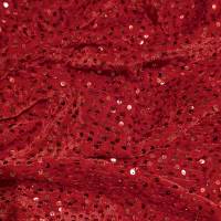 7.65 Meter Premium Scarlet Sequin Velvet Fabric for Designer Wear  in Surat