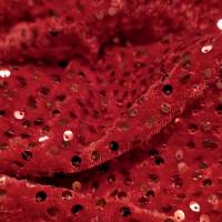 7.85 Meter Crimson Sparkle Sequin Velvet Fabric for Luxury Fashion Wear  in Surat