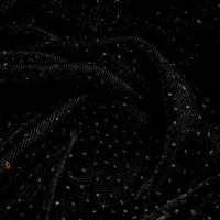 8.15 Meter Premium Black Sparkle Velvet Fabric for Grand Ethnic & Designer Outfits  in Surat