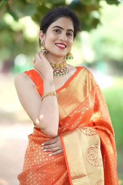 Allover Golden Weaving and Box Flower Design Heavy Zari Work in Surat