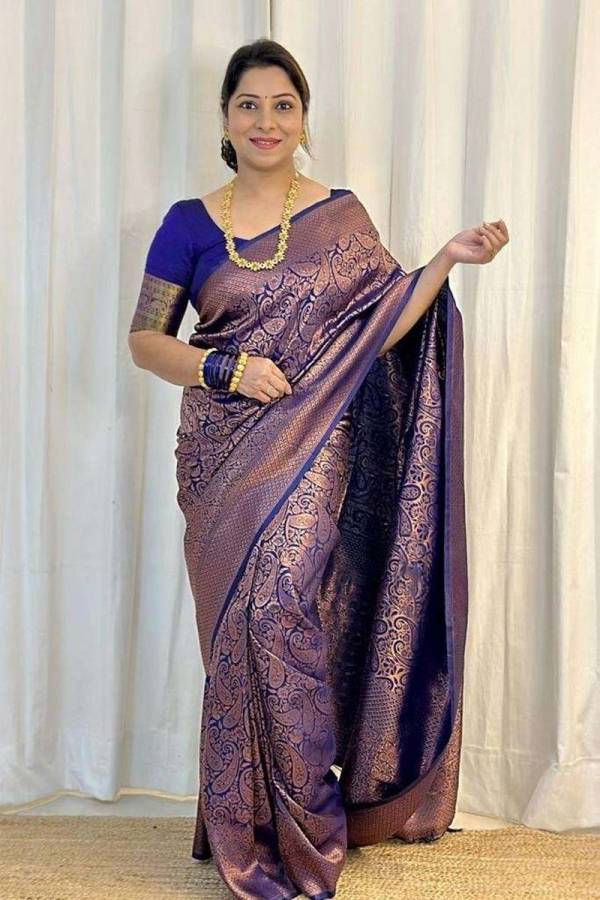 Allover Golden Zari Weaving in a Rich Pallu Saree Heavy Designer Saree  in Surat