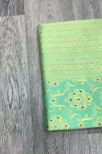 Aqua Green Banarasi Soft Silk Saree with Gold Zari Floral Jaal and Rich Woven Pallu  in Surat video 1