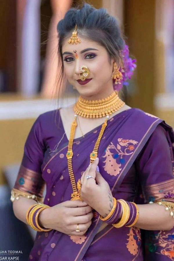 Art Silk Zari Weaving Saree with Beautiful Motifs and Peacock Border  in Surat