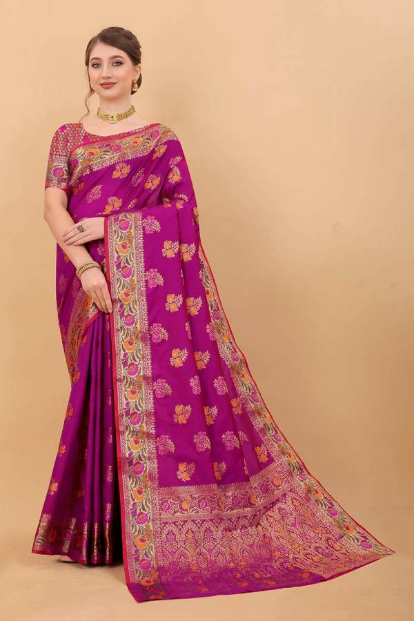 Artistry Unveiled Meenakari Weaving on Soft Silk Saree Desing Saree  in Surat