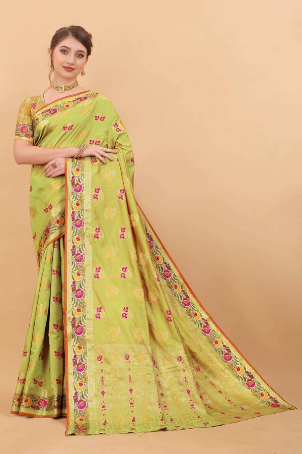 Artistry Unveiled Meenakari Weaving on Soft Silk Saree Desing Saree  in Surat