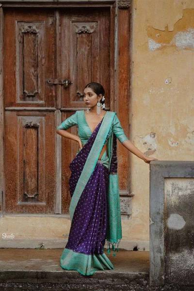 Banarasi Silk Bliss Luxurious Wedding Saree With Golden Butta Design Saree in Surat