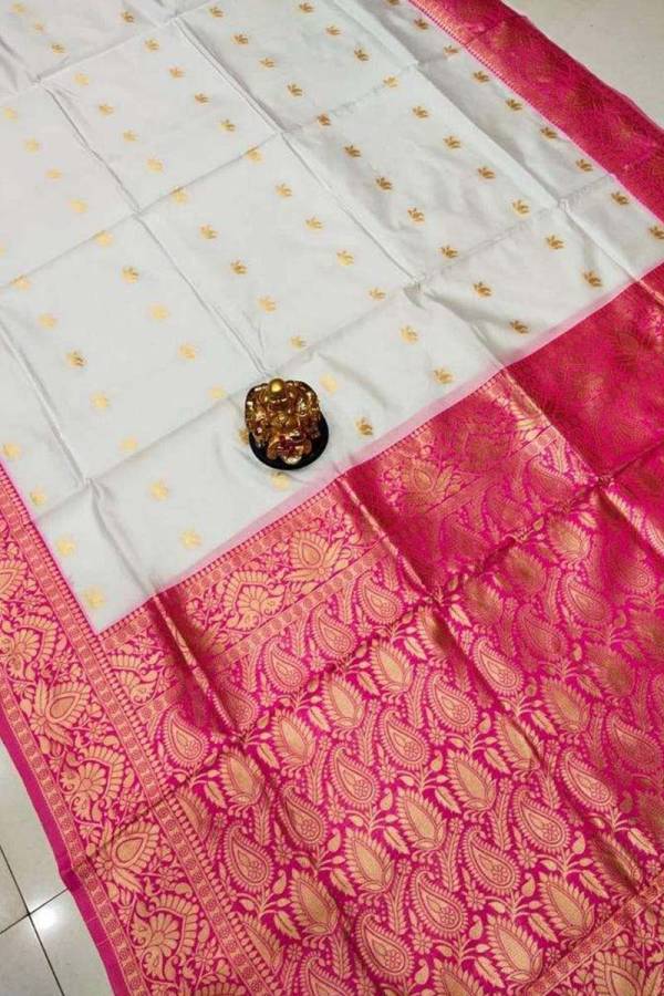 Banarasi Silk Saree Rich Pallu and Golden Zari Weaving  in Surat