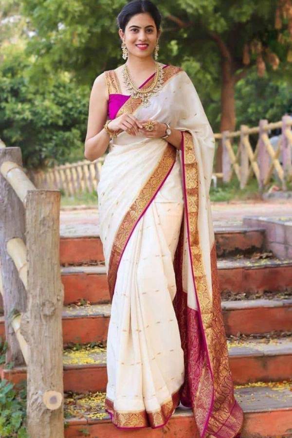 Banarasi Silk Saree Rich Pallu and Golden Zari Weaving  in Surat