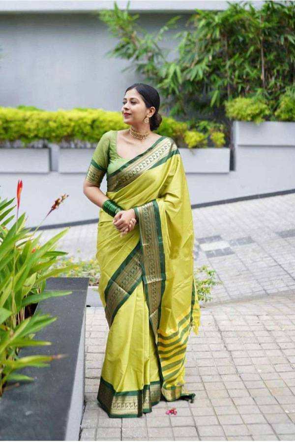 Beautiful Zari Embellishments and Traditional Sarees Solid Jacquard Weave Saree  in Surat
