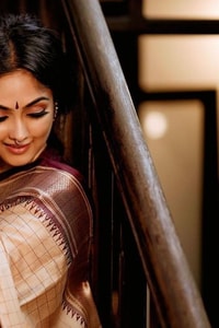 Beige Gold Banarasi Soft Silk Saree with Maroon Brocade Border and Contrast Pallu  in Surat