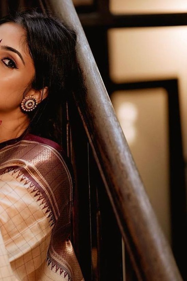 Beige Gold Banarasi Soft Silk Saree with Maroon Brocade Border and Contrast Pallu  in Surat