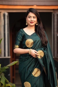 Big Gold Coin Butti Banarasi Soft Silk Saree with Brocade Pallu in Six Festive Shades  in Surat