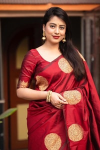 Big Gold Coin Butti Banarasi Soft Silk Saree with Brocade Pallu in Six Festive Shades  in Surat