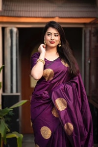 Big Gold Coin Butti Banarasi Soft Silk Saree with Brocade Pallu in Six Festive Shades  in Surat