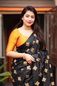 Black Banarasi Soft Silk Saree with Gold Zari Buttis and Contrast Checked Pallu and Blouse  in Surat