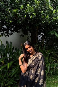 Black Banarasi Soft Silk Saree with Large Antique Zari Paisley Buttas and Heavy Brocade Pallu  in Surat