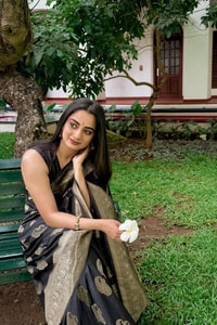 Black Banarasi Soft Silk Saree with Large Antique Zari Paisley Buttas and Heavy Brocade Pallu  in Surat