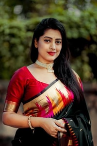Black Banarasi Soft Silk Saree with Multicolour Temple Border and Gold Zari Pallu  in Surat