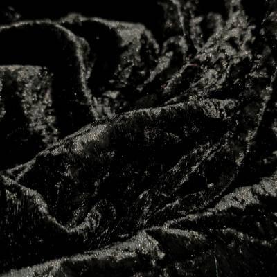 Black Marble Crush Velvet Fabric 0.80 Meter in Surat