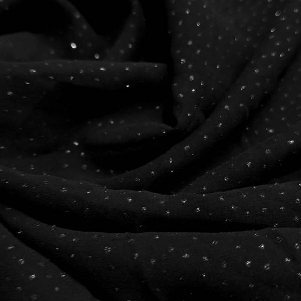 Black Sparkle Georgette Fabric 2.50 Meter  in Surat