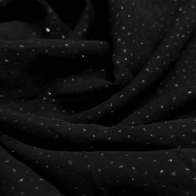 Black Sparkle Georgette Fabric 2.50 Meter in Surat