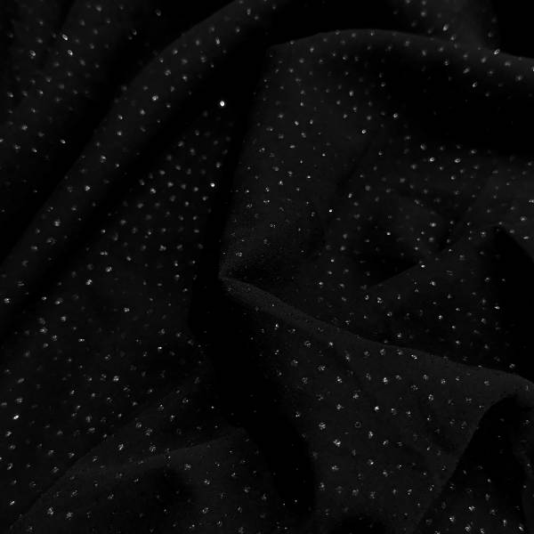 Black Sparkle Georgette Fabric 3 Meter  in Surat
