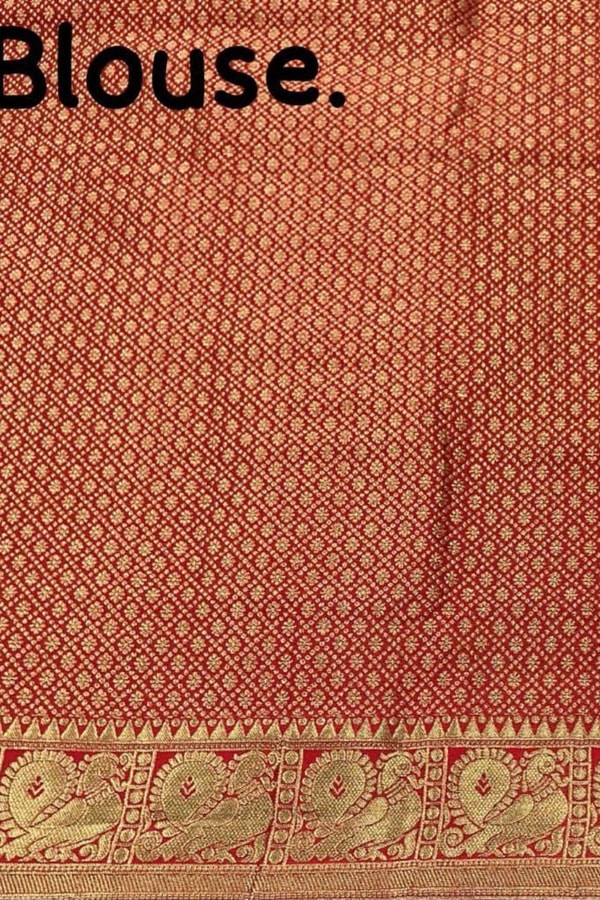Black Vintage-Look Banarasi Soft Silk Saree with Gold Zari Buttas and Rust Zari Pallu  in Surat