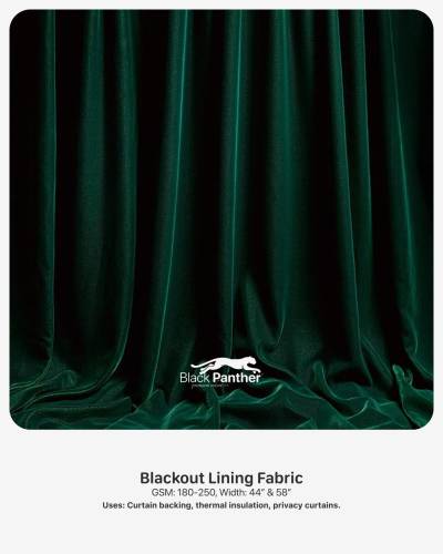 Blackout Lining Fabric GSM 180 to 250 Width 44 Inch and 58 Inch for Curtains Thermal Privacy in Surat