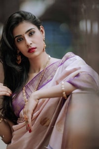 Blush Pink Banarasi Soft Silk Saree with Contrast Purple Zari Border and Pallu  in Surat