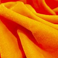 Bright Yellow Viscose Velvet Fabric 6.45 Meter  in Surat