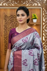 Butterfly Motif Two-Tone Banarasi Soft Silk Saree with Zari Weaving in Eight Shades  in Surat