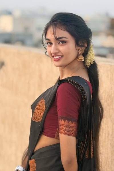 Charcoal Black Banarasi Soft Silk Saree with Copper Zari Motifs and Woven Copper Border in Surat